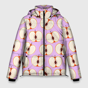Мужская зимняя куртка 3D с принтом Молодильные яблочки в Екатеринбурге, верх — 100% полиэстер; подкладка — 100% полиэстер; утеплитель — 100% полиэстер | длина ниже бедра, свободный силуэт Оверсайз. Есть воротник-стойка, отстегивающийся капюшон и ветрозащитная планка. 

Боковые карманы с листочкой на кнопках и внутренний карман на молнии. | Тематика изображения на принте: life in da trash | vogue | алена двойченкова | вог | двойченкова | егор дружинин | мига | мигель | молодильные яблочки | персики | танцы | танцы на тнт | тнт | яблоки | яблочки