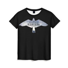 Женская футболка 3D с принтом Дом странных детей Мисс Перегрин в Екатеринбурге, 100% полиэфир ( синтетическое хлопкоподобное полотно) | прямой крой, круглый вырез горловины, длина до линии бедер | дом странных детей
