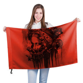 Флаг 3D с принтом Saw в Екатеринбурге, 100% полиэстер | плотность ткани — 95 г/м2, размер — 67 х 109 см. Принт наносится с одной стороны | пила
