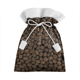 Подарочный 3D мешок с принтом Кофейные зёрна в Екатеринбурге, 100% полиэстер | Размер: 29*39 см | coffee | coffee grains | grains | кофе | кофейные зёрна