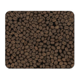 Коврик прямоугольный с принтом Кофейные зёрна в Екатеринбурге, натуральный каучук | размер 230 х 185 мм; запечатка лицевой стороны | coffee | coffee grains | grains | кофе | кофейные зёрна
