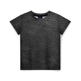 Детская футболка 3D с принтом Black leather в Екатеринбурге, 100% гипоаллергенный полиэфир | прямой крой, круглый вырез горловины, длина до линии бедер, чуть спущенное плечо, ткань немного тянется | 