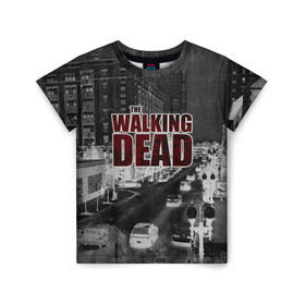 Детская футболка 3D с принтом The Walking Dead в Екатеринбурге, 100% гипоаллергенный полиэфир | прямой крой, круглый вырез горловины, длина до линии бедер, чуть спущенное плечо, ткань немного тянется | 