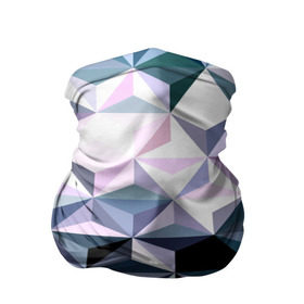 Бандана-труба 3D с принтом Lowpoly Pattern в Екатеринбурге, 100% полиэстер, ткань с особыми свойствами — Activecool | плотность 150‒180 г/м2; хорошо тянется, но сохраняет форму | polygon | абстракция | серый