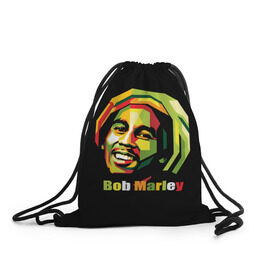 Рюкзак-мешок 3D с принтом Bob Marley в Екатеринбурге, 100% полиэстер | плотность ткани — 200 г/м2, размер — 35 х 45 см; лямки — толстые шнурки, застежка на шнуровке, без карманов и подкладки | боб марли | регги
