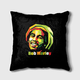Подушка 3D с принтом Bob Marley в Екатеринбурге, наволочка – 100% полиэстер, наполнитель – холлофайбер (легкий наполнитель, не вызывает аллергию). | состоит из подушки и наволочки. Наволочка на молнии, легко снимается для стирки | боб марли | регги