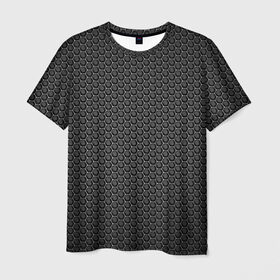 Мужская футболка 3D с принтом Black Iron в Екатеринбурге, 100% полиэфир | прямой крой, круглый вырез горловины, длина до линии бедер | black | iron | luxury | premium | vip | железный | премиум | соты | черный | эксклюзив