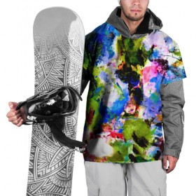 Накидка на куртку 3D с принтом Абстракция цвета в Екатеринбурге, 100% полиэстер |  | масляные краски | разноцветные | яркие краски
