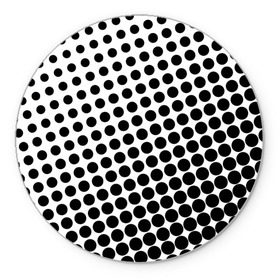 Коврик круглый с принтом Белый в горошек в Екатеринбурге, резина и полиэстер | круглая форма, изображение наносится на всю лицевую часть | горошек | текстура | черный