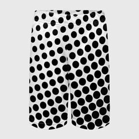 Детские спортивные шорты 3D с принтом Белый в горошек в Екатеринбурге,  100% полиэстер
 | пояс оформлен широкой мягкой резинкой, ткань тянется
 | горошек | текстура | черный