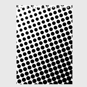 Скетчбук с принтом Белый в горошек в Екатеринбурге, 100% бумага
 | 48 листов, плотность листов — 100 г/м2, плотность картонной обложки — 250 г/м2. Листы скреплены сверху удобной пружинной спиралью | горошек | текстура | черный