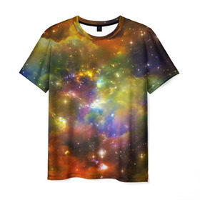 Мужская футболка 3D с принтом Звёздный мир в Екатеринбурге, 100% полиэфир | прямой крой, круглый вырез горловины, длина до линии бедер | вселенная | галактика | звёзды | космическое пространство | космос | созвездие