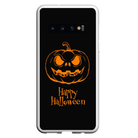 Чехол для Samsung Galaxy S10 с принтом Halloween в Екатеринбурге, Силикон | Область печати: задняя сторона чехла, без боковых панелей | cat | dark | halloween | вамп | вампир | ведьма | готика | кот | кошка | магия | ночь | тыква | хэллоуин