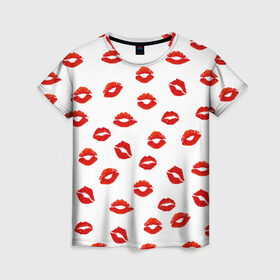 Женская футболка 3D с принтом Поцелуйчики в Екатеринбурге, 100% полиэфир ( синтетическое хлопкоподобное полотно) | прямой крой, круглый вырез горловины, длина до линии бедер | background | bride | corporate | groom | kiss | lips | wedding | губы | жених | корпоративный | любимая | любимый | любовь | невеста | поцелуй | свадьба | страсть | фон