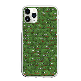 Чехол для iPhone 11 Pro матовый с принтом Грустные лягушки в Екатеринбурге, Силикон |  | Тематика изображения на принте: frog | mem | sad | мем