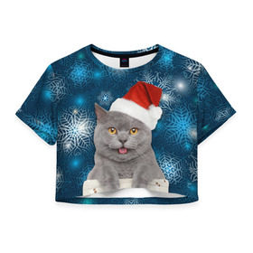 Женская футболка 3D укороченная с принтом Праздничная пара 2 в Екатеринбурге, 100% полиэстер | круглая горловина, длина футболки до линии талии, рукава с отворотами | кот | котики | любовь | парные | праздники | собаки