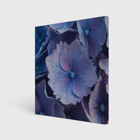 Холст квадратный с принтом Синие цветочки в Екатеринбурге, 100% ПВХ |  | Тематика изображения на принте: синий | сиреневый | цветок | цветы