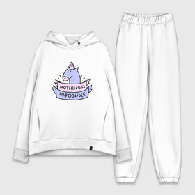 Женский костюм хлопок Oversize с принтом unicorn в Екатеринбурге,  |  | tmblr | tumbler | unicorn | единорог