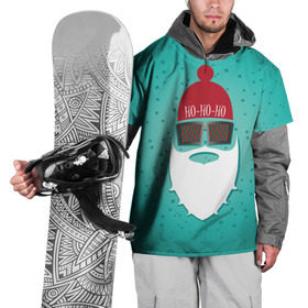 Накидка на куртку 3D с принтом Санта хипстер в Екатеринбурге, 100% полиэстер |  | Тематика изображения на принте: борода | дед мороз | новый год | подарок на новый год | санта | санта хипстер | снег | снежинки | хипстер