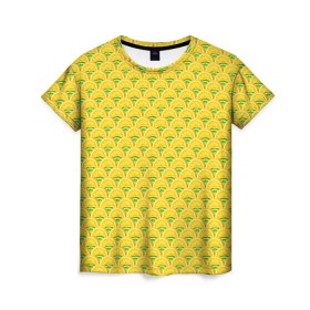 Женская футболка 3D с принтом Текстура лимон-лайм в Екатеринбурге, 100% полиэфир ( синтетическое хлопкоподобное полотно) | прямой крой, круглый вырез горловины, длина до линии бедер | еда | лайм | лимон | мода | стиль | текстура