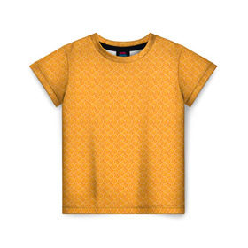 Детская футболка 3D с принтом Текстура апельсин в Екатеринбурге, 100% гипоаллергенный полиэфир | прямой крой, круглый вырез горловины, длина до линии бедер, чуть спущенное плечо, ткань немного тянется | orange | апельсин | еда | мода | стиль | текстура
