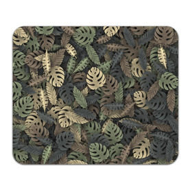 Коврик прямоугольный с принтом Тропический камуфляж в Екатеринбурге, натуральный каучук | размер 230 х 185 мм; запечатка лицевой стороны | джунгли | камуфляж | листья | милитари | монстера | пальма | природа
