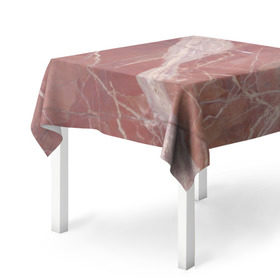 Скатерть 3D с принтом Розовый мрамор в Екатеринбурге, 100% полиэстер (ткань не мнется и не растягивается) | Размер: 150*150 см | камень | мрамор | мраморный | розовый