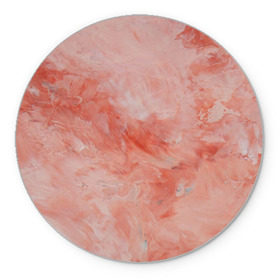 Коврик круглый с принтом Розовый мрамор - Венец в Екатеринбурге, резина и полиэстер | круглая форма, изображение наносится на всю лицевую часть | каменный | камень | мрамор | мраморный | розовый мрамор