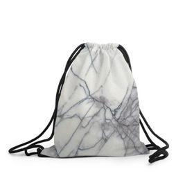 Рюкзак-мешок 3D с принтом Белый мрамор в Екатеринбурге, 100% полиэстер | плотность ткани — 200 г/м2, размер — 35 х 45 см; лямки — толстые шнурки, застежка на шнуровке, без карманов и подкладки | каменный | камень