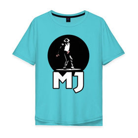 Мужская футболка хлопок Oversize с принтом Майкл Джексон в Екатеринбурге, 100% хлопок | свободный крой, круглый ворот, “спинка” длиннее передней части | michael jackson | mj | король | майкл джексон | поп музыка