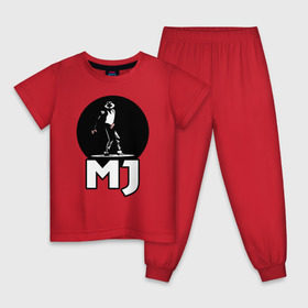 Детская пижама хлопок с принтом Майкл Джексон в Екатеринбурге, 100% хлопок |  брюки и футболка прямого кроя, без карманов, на брюках мягкая резинка на поясе и по низу штанин
 | Тематика изображения на принте: michael jackson | mj | король | майкл джексон | поп музыка