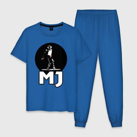 Мужская пижама хлопок с принтом Майкл Джексон в Екатеринбурге, 100% хлопок | брюки и футболка прямого кроя, без карманов, на брюках мягкая резинка на поясе и по низу штанин
 | michael jackson | mj | король | майкл джексон | поп музыка
