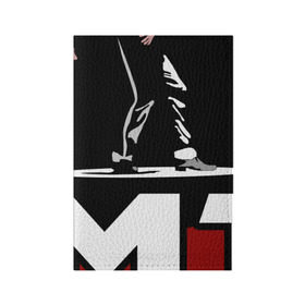 Обложка для паспорта матовая кожа с принтом Майкл Джексон в Екатеринбурге, натуральная матовая кожа | размер 19,3 х 13,7 см; прозрачные пластиковые крепления | Тематика изображения на принте: michael jackson | mj | король | майкл джексон | поп музыка