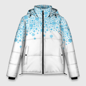 Мужская зимняя куртка 3D с принтом Снежинки в Екатеринбурге, верх — 100% полиэстер; подкладка — 100% полиэстер; утеплитель — 100% полиэстер | длина ниже бедра, свободный силуэт Оверсайз. Есть воротник-стойка, отстегивающийся капюшон и ветрозащитная планка. 

Боковые карманы с листочкой на кнопках и внутренний карман на молнии. | 