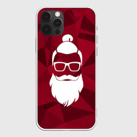 Чехол для iPhone 12 Pro Max с принтом Санта хипстер в Екатеринбурге, Силикон |  | 2017 | борода | дед мороз | новый год | подарок на новый год | санта | санта хипстер | снег | снежинки | хипстер
