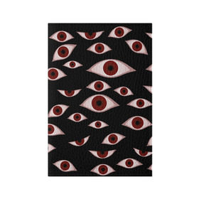 Обложка для паспорта матовая кожа с принтом Глаза в Екатеринбурге, натуральная матовая кожа | размер 19,3 х 13,7 см; прозрачные пластиковые крепления | alucard | anime | helloween | hellsing | vampire | алукард | аниме | вампир | хеллоуин | хеллсинг