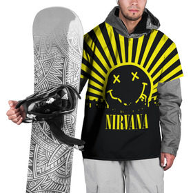 Накидка на куртку 3D с принтом Nirvana в Екатеринбурге, 100% полиэстер |  | Тематика изображения на принте: cobain | kurt | кобейн | курт | нирвана