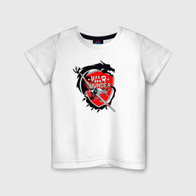 Детская футболка хлопок с принтом War Thunder в Екатеринбурге, 100% хлопок | круглый вырез горловины, полуприлегающий силуэт, длина до линии бедер | Тематика изображения на принте: war thunder