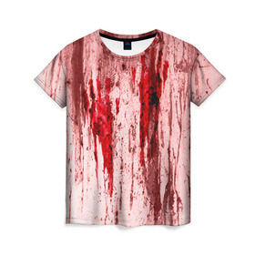 Женская футболка 3D с принтом Отпечаток в Екатеринбурге, 100% полиэфир ( синтетическое хлопкоподобное полотно) | прямой крой, круглый вырез горловины, длина до линии бедер | halloween | helloween | кровь | ужас | хеллоин | хеллоуин | хелуин