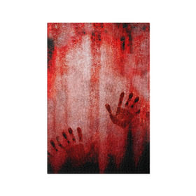 Обложка для паспорта матовая кожа с принтом Отпечатки 2 в Екатеринбурге, натуральная матовая кожа | размер 19,3 х 13,7 см; прозрачные пластиковые крепления | Тематика изображения на принте: halloween | helloween | кровь | ужас | хеллоин | хеллоуин | хелуин