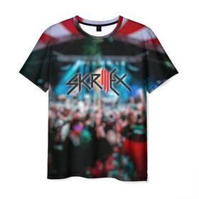 Мужская футболка 3D с принтом Skrillex dubstep в Екатеринбурге, 100% полиэфир | прямой крой, круглый вырез горловины, длина до линии бедер | скрилекс | скриллекс