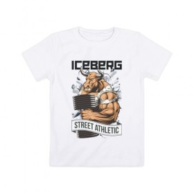 Детская футболка хлопок с принтом Bull 3 | Iceberg в Екатеринбурге, 100% хлопок | круглый вырез горловины, полуприлегающий силуэт, длина до линии бедер | animals | iceberg | icebergstyle | youtube