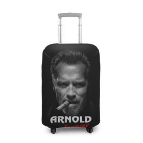 Чехол для чемодана 3D с принтом Arnold forever в Екатеринбурге, 86% полиэфир, 14% спандекс | двустороннее нанесение принта, прорези для ручек и колес | актёр | арнольд шварценеггер | боевик | звезда | киногерой | супергерой | терминатор