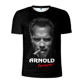 Мужская футболка 3D спортивная с принтом Arnold forever в Екатеринбурге, 100% полиэстер с улучшенными характеристиками | приталенный силуэт, круглая горловина, широкие плечи, сужается к линии бедра | Тематика изображения на принте: актёр | арнольд шварценеггер | боевик | звезда | киногерой | супергерой | терминатор