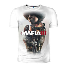 Мужская футболка 3D спортивная с принтом Mafia 3 в Екатеринбурге, 100% полиэстер с улучшенными характеристиками | приталенный силуэт, круглая горловина, широкие плечи, сужается к линии бедра | gta | mafia | гта | мафия