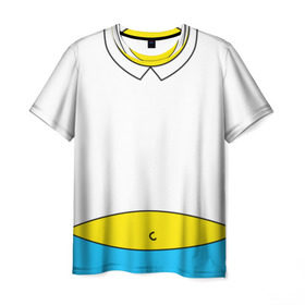 Мужская футболка 3D с принтом Гомера Симпсона в Екатеринбурге, 100% полиэфир | прямой крой, круглый вырез горловины, длина до линии бедер | гомер