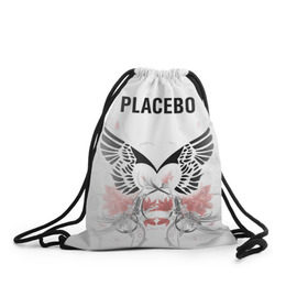 Рюкзак-мешок 3D с принтом Placebo в Екатеринбурге, 100% полиэстер | плотность ткани — 200 г/м2, размер — 35 х 45 см; лямки — толстые шнурки, застежка на шнуровке, без карманов и подкладки | lacebo |  брайан молко | альтернатива. | пласибо | плацебо | плэйсебо | плэсибо | рок