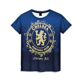Женская футболка 3D с принтом Chelsea в Екатеринбурге, 100% полиэфир ( синтетическое хлопкоподобное полотно) | прямой крой, круглый вырез горловины, длина до линии бедер | chelsea | football. | английская премьер лига | апл | футбол | челси