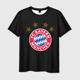 Мужская футболка 3D с принтом Bayern в Екатеринбурге, 100% полиэфир | прямой крой, круглый вырез горловины, длина до линии бедер | bayern | football | бавария | бундеслига | немецкий чемпионат | футбол