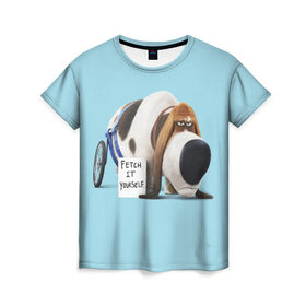Женская футболка 3D с принтом Веселые животные в Екатеринбурге, 100% полиэфир ( синтетическое хлопкоподобное полотно) | прямой крой, круглый вырез горловины, длина до линии бедер | веселые животные | домашние животные | котики | кролики | мультики | прикол | прикольные надписи | собаки